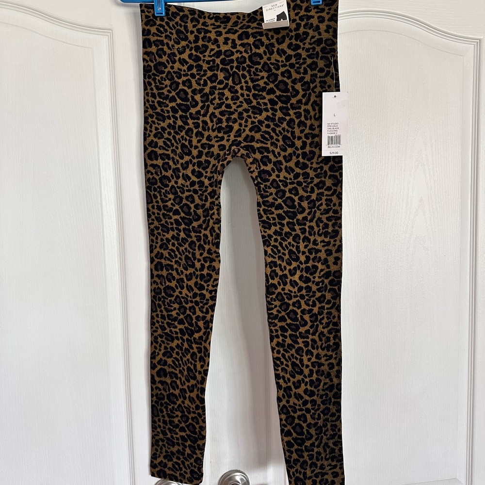 New Directions Brown and Black Leggings Comfortable Fit